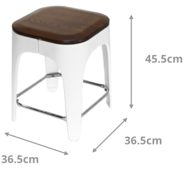 Liam Bar Stool (Low) Dimensions