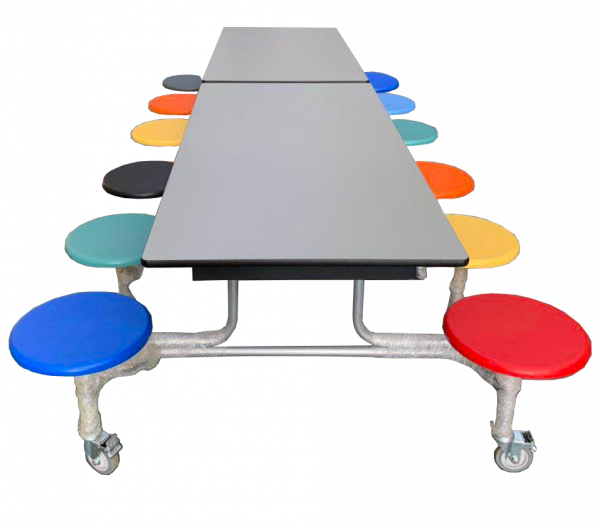 Canteen Table with Stools Side