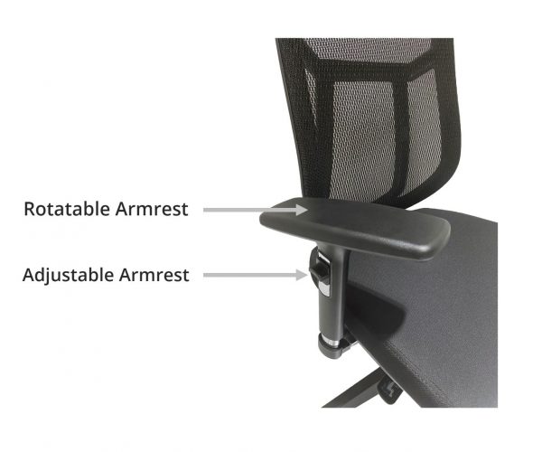 OFFICE CHAIR ADJUSTABLE AND ROTATABLE ARMREST