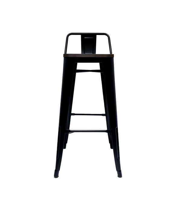 Bar Stool with Backrest Front View
